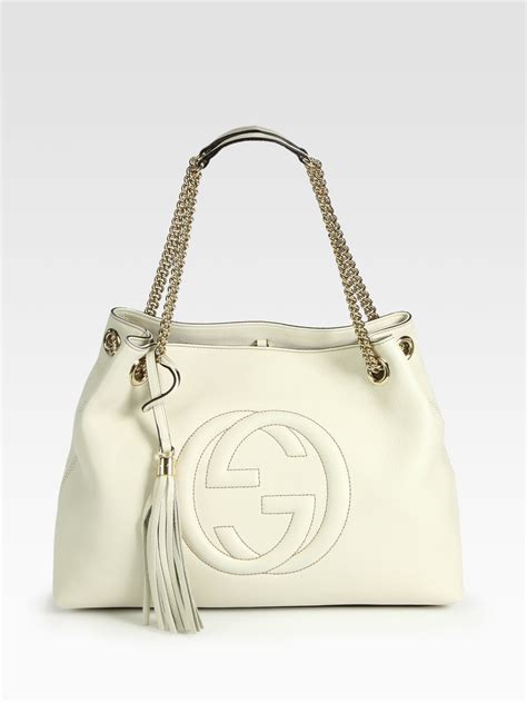 soho leather bag gucci|Gucci soho shoulder bag white.